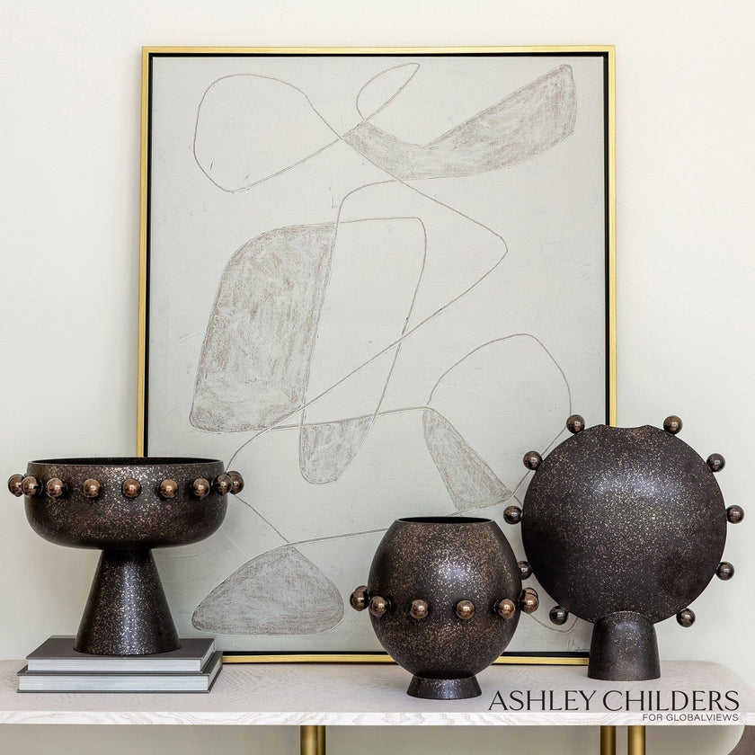 Global Views Spheres Collection Footed Bowl by Ashley Childers
