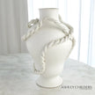 Global Views Matte White Twisted Vine Vase