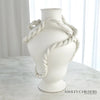 Global Views Matte White Twisted Vine Vase
