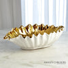 Global Views White Organic Wave Oval Bowl