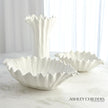 Global Views White Organic Wave Oval Bowl