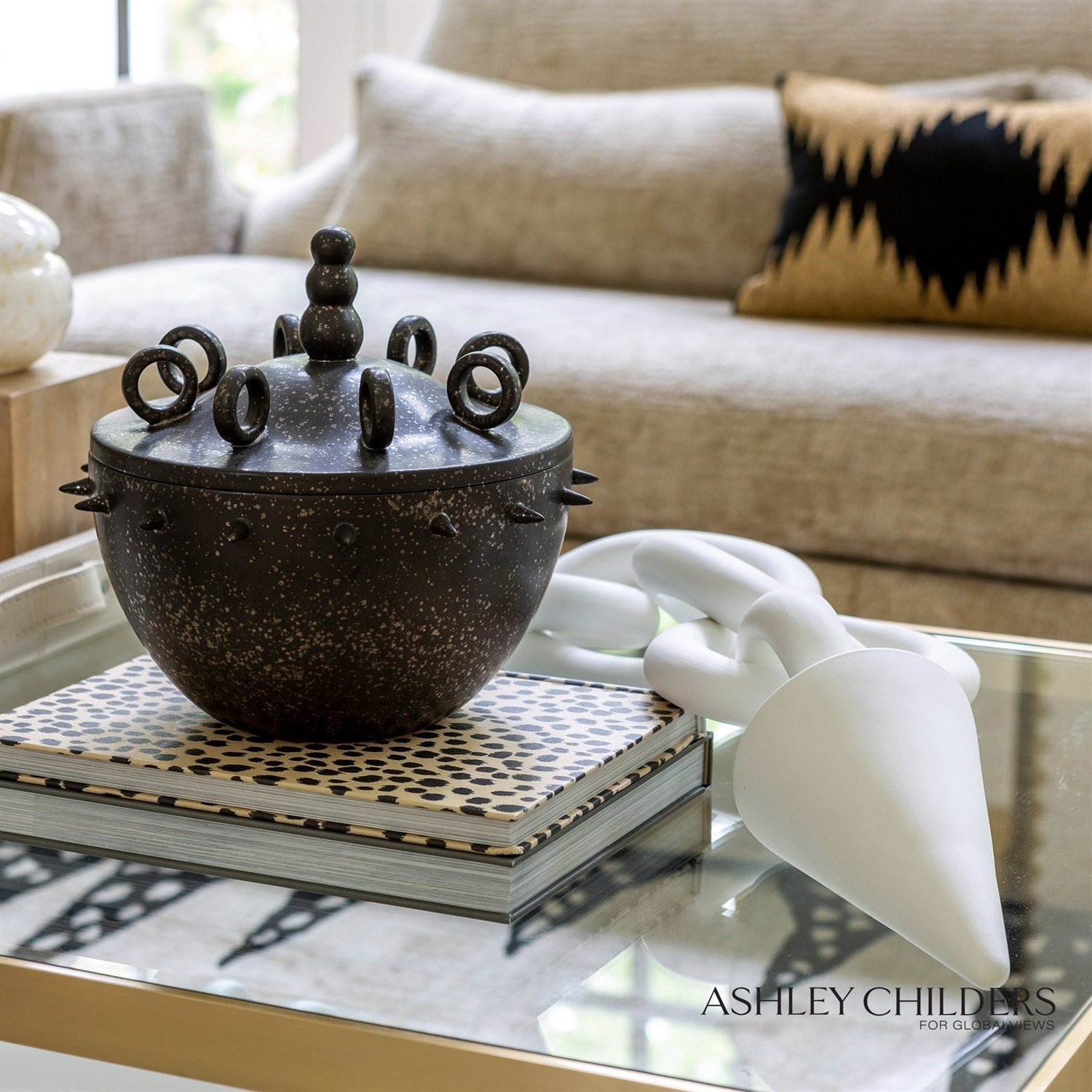 Global Views Rings Object with Cone by Ashley Childers