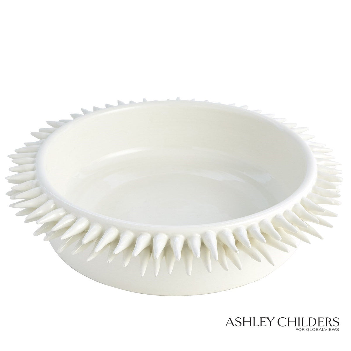 Global Views White Spike Low Bowl