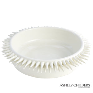 Global Views White Spike Low Bowl