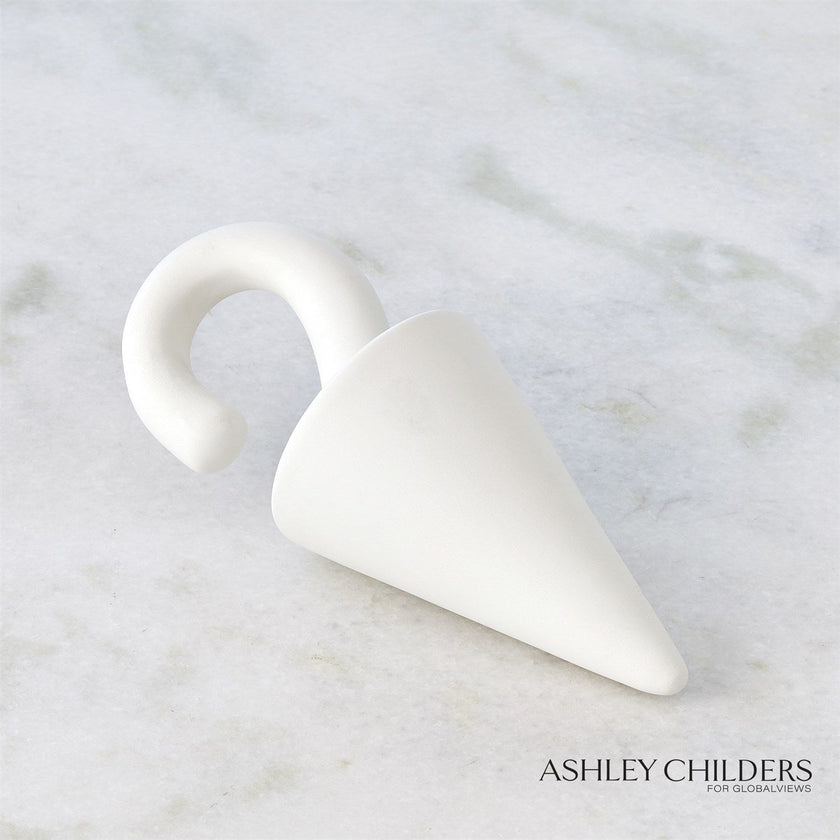 Global Views Matte White Cone Drop
