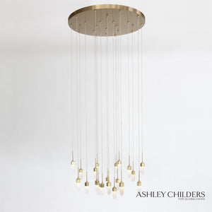 Global Views Satin Brass Leo Chandelier