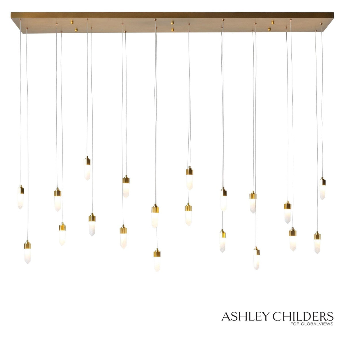 Global Views Satin Brass Leo Chandelier