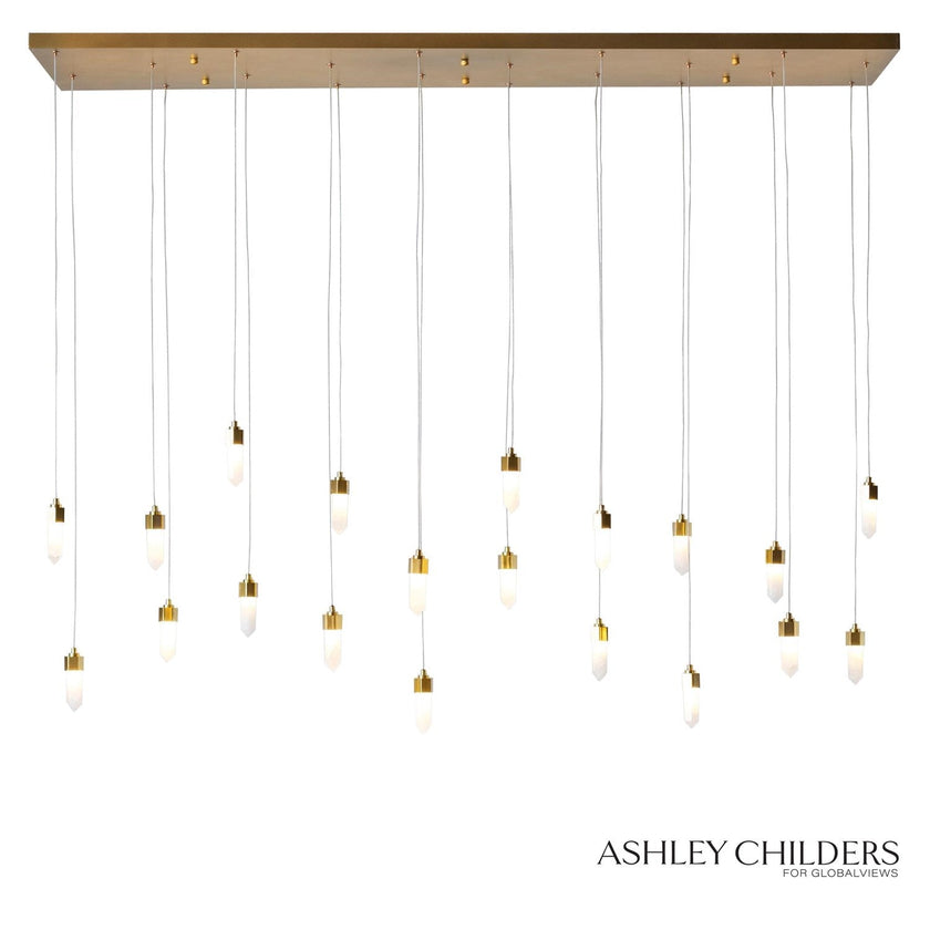Global Views Satin Brass Leo Chandelier