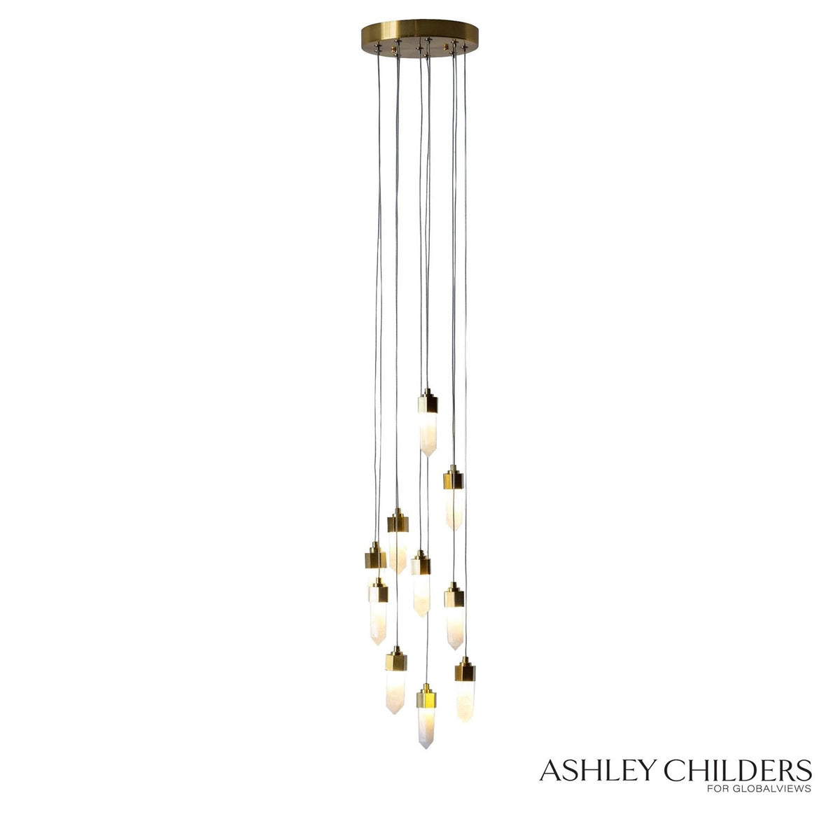 Global Views Satin Brass Leo Chandelier