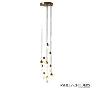 Global Views Satin Brass Leo Chandelier