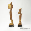 Global Views Gold Facet Sculpture