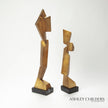 Global Views Gold Facet Sculpture