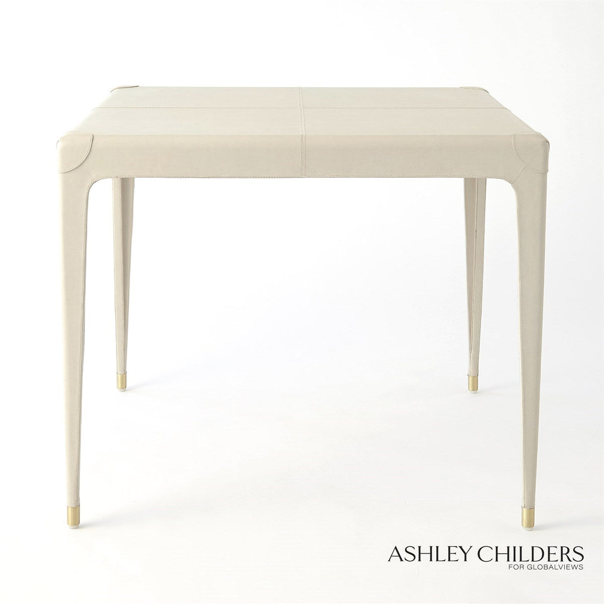 Global Views Mist Leather Tiburtina Game Table