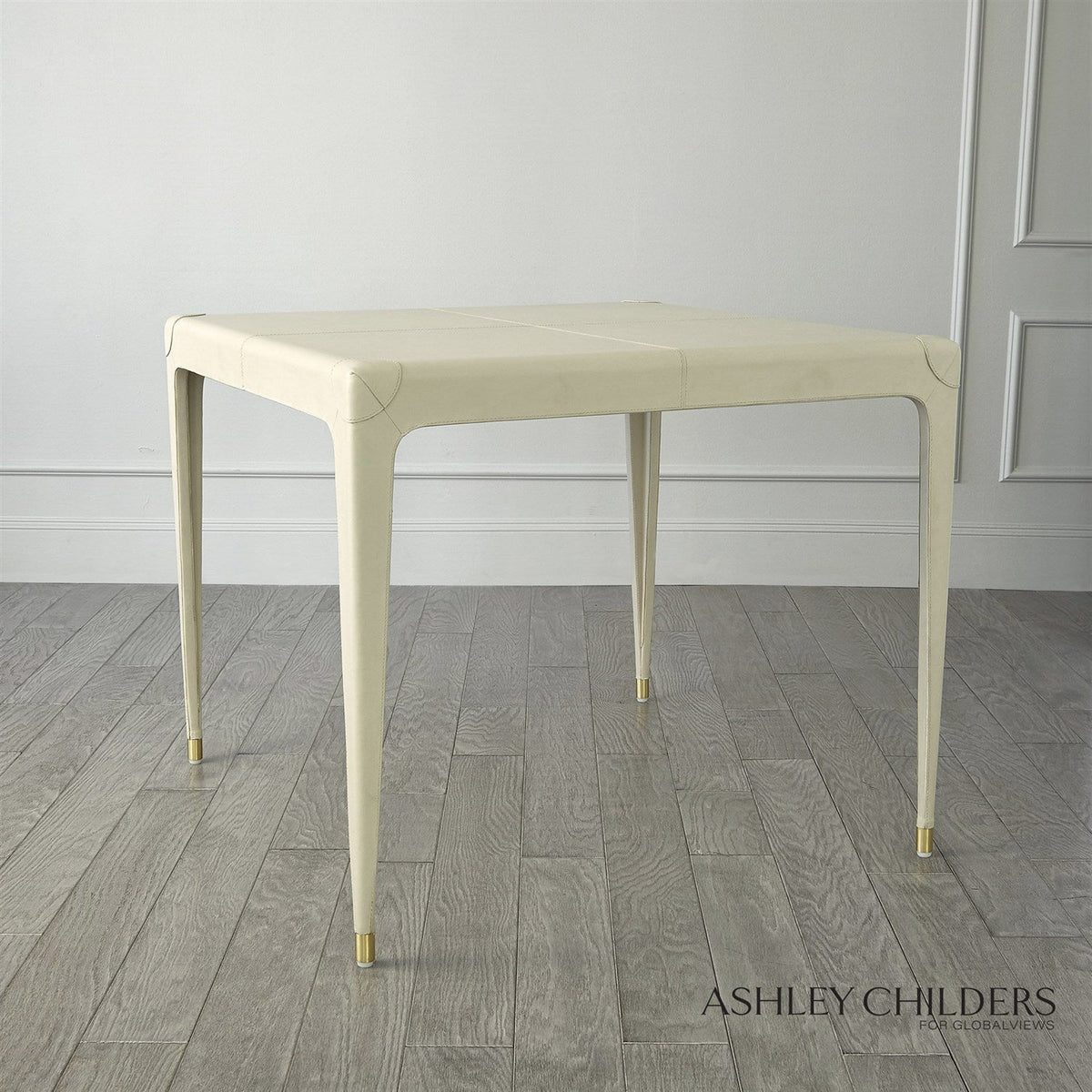 Global Views Mist Leather Tiburtina Game Table