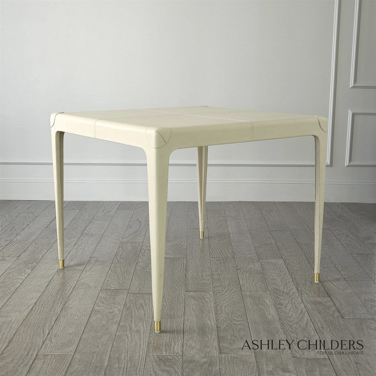 Global Views Mist Leather Tiburtina Game Table
