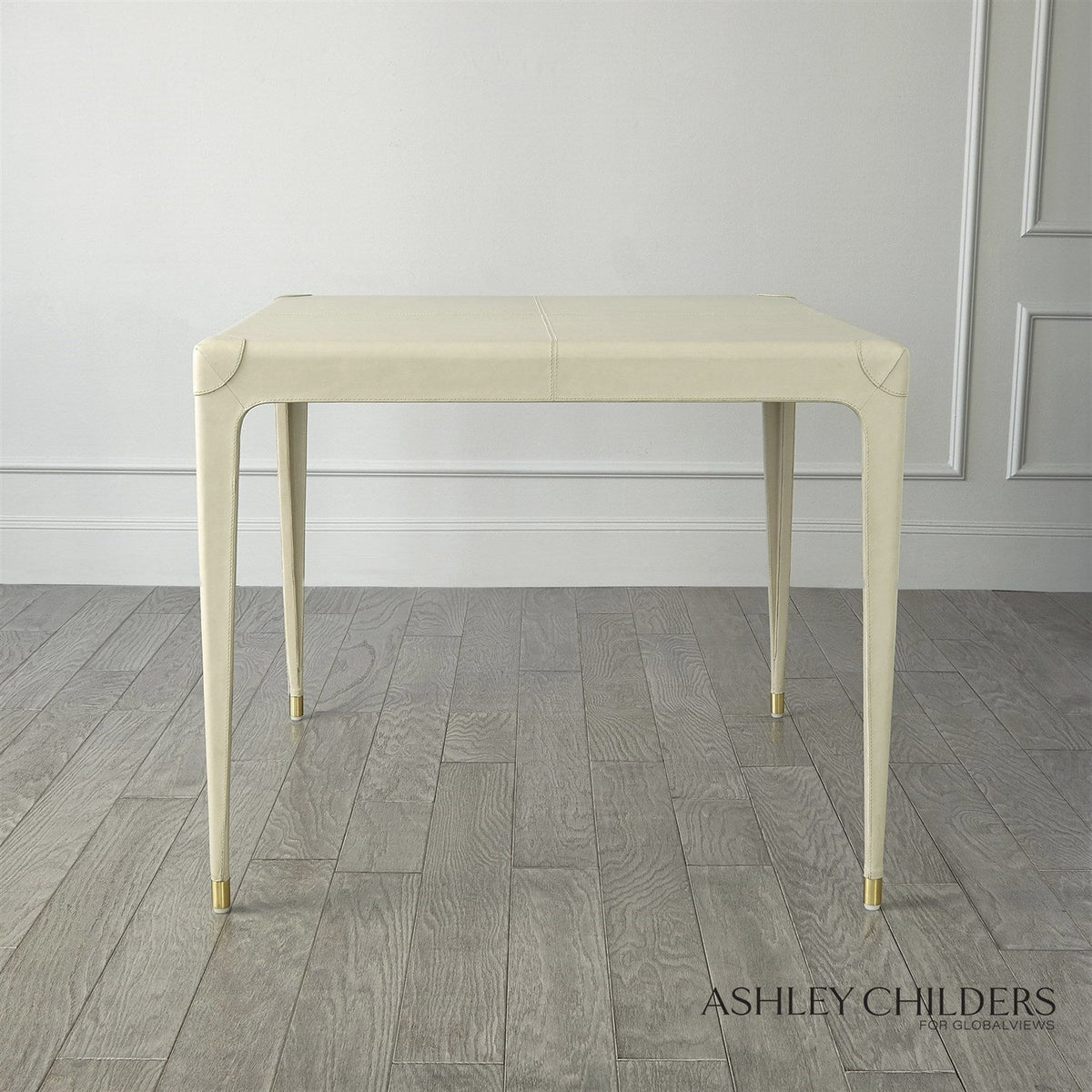 Global Views Mist Leather Tiburtina Game Table