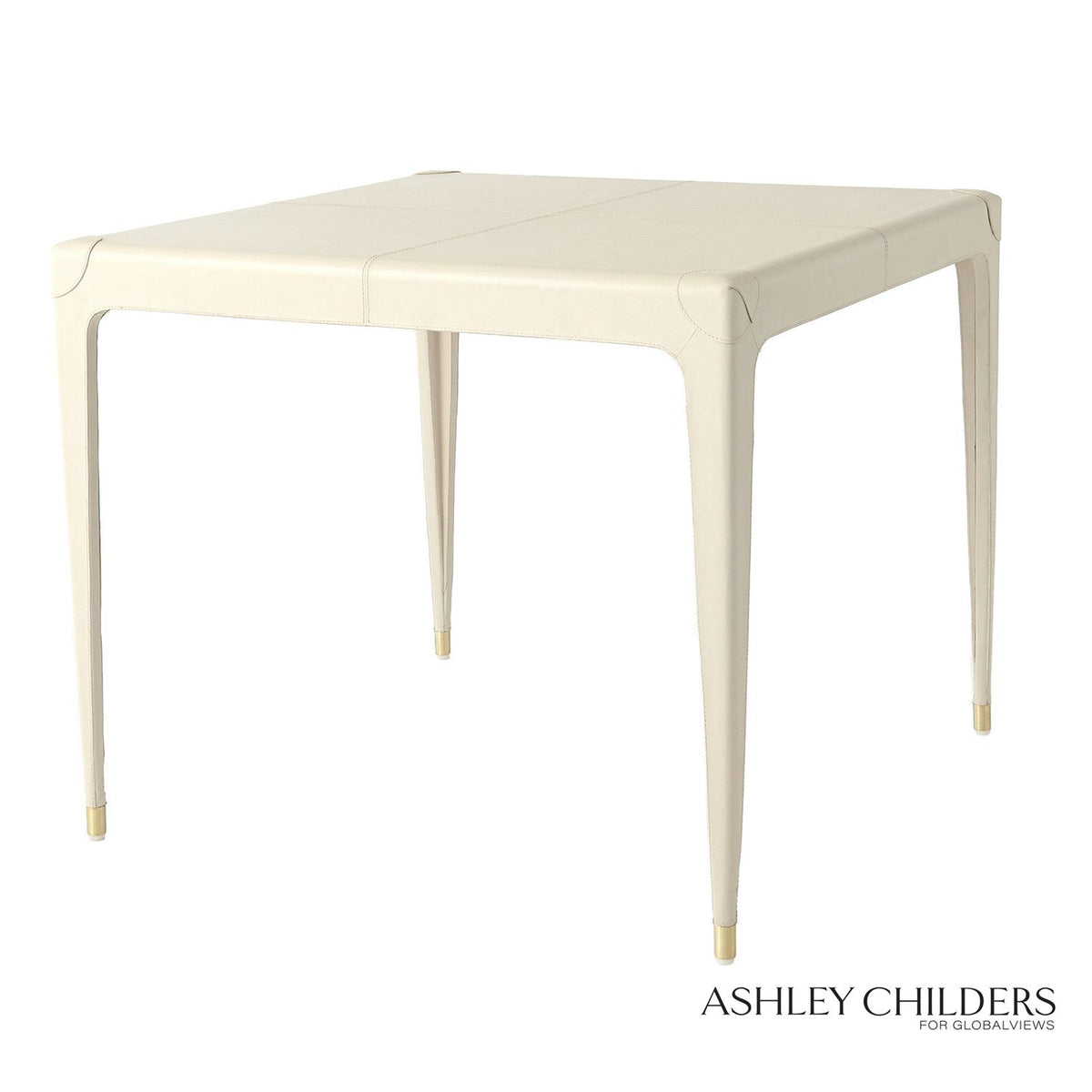 Global Views Mist Leather Tiburtina Game Table