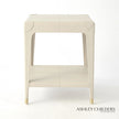 Global Views Mist Leather Tiburtina End Table