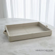 Global Views Mist Leather Tiburtina Tray