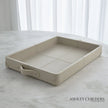 Global Views Mist Leather Tiburtina Tray