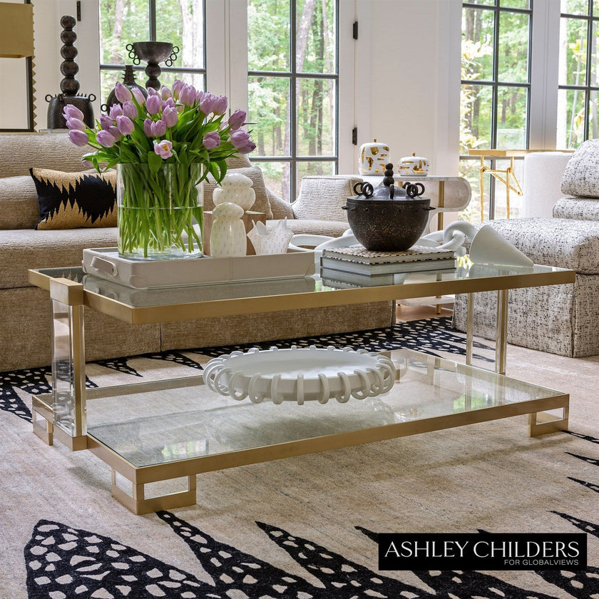 Global Views Beige Black Tristan Rug