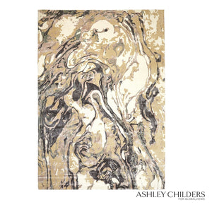 Global Views Marbleized Rug by Ashley Childers Clearance