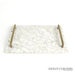 Global Views Gypsum Tray with Brass Handles by Ashley Childers