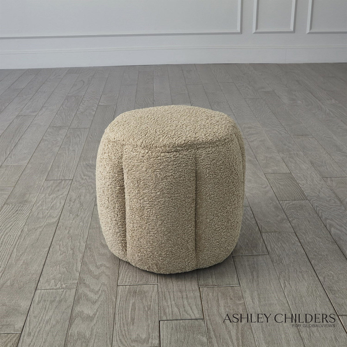 Global Views Tuffet Ottoman Sheepskin by Ashley Childers