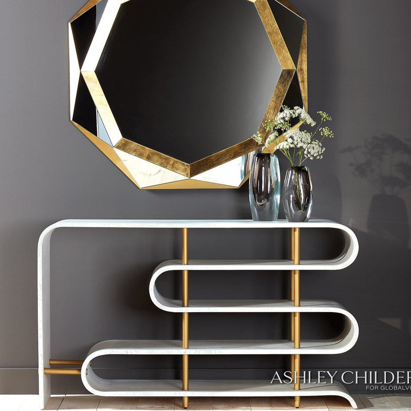 Global Views Traverse White Console by Ashley Childers