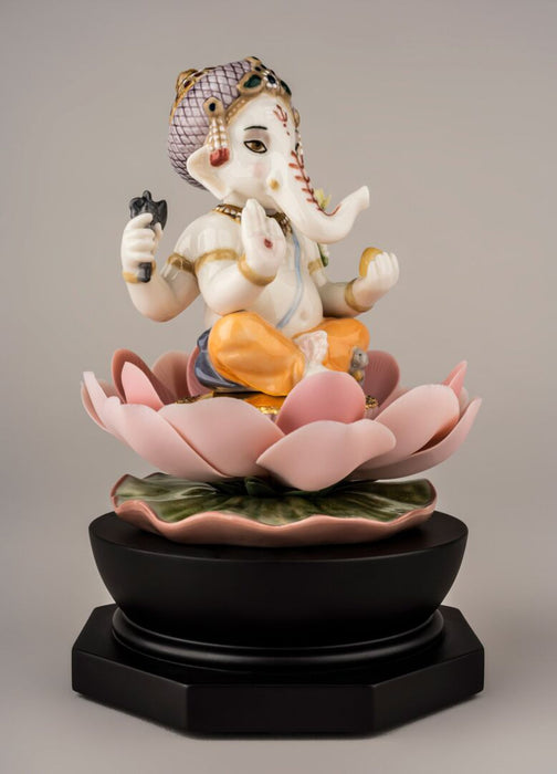 Lladro Padmasana Ganesha Figurine