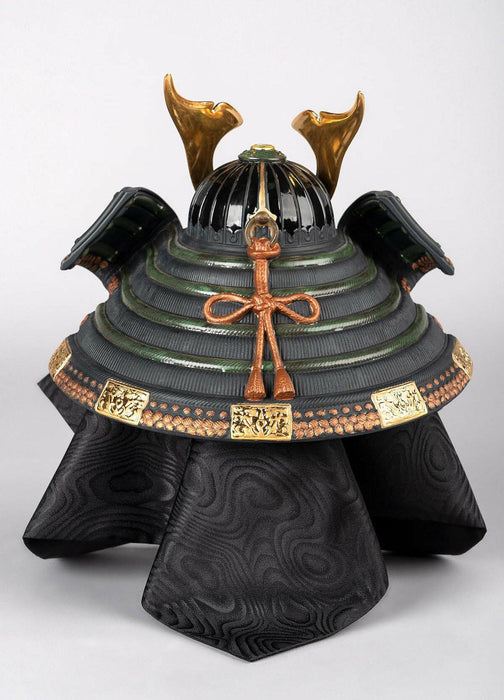 Lladro Orange Samurai Helmet Figurine