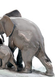 Lladro Elephants Walking Figurine