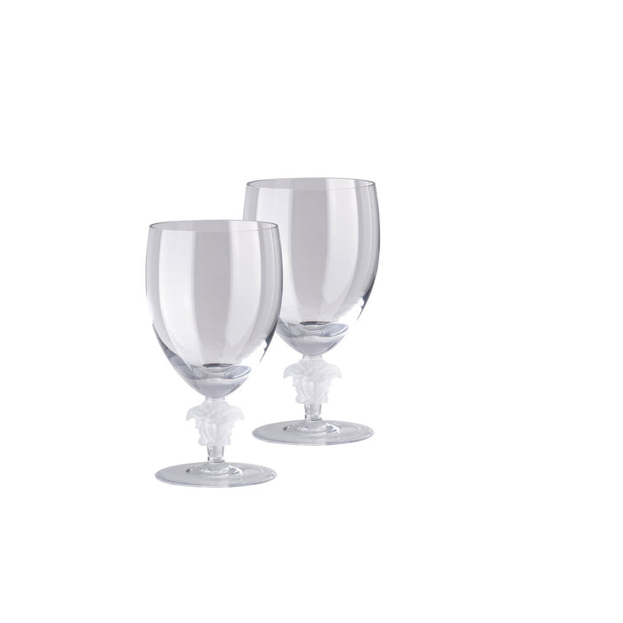 Versace Medusa Lumiere 2/Short Stem Water Goblet Set of Two - Clear