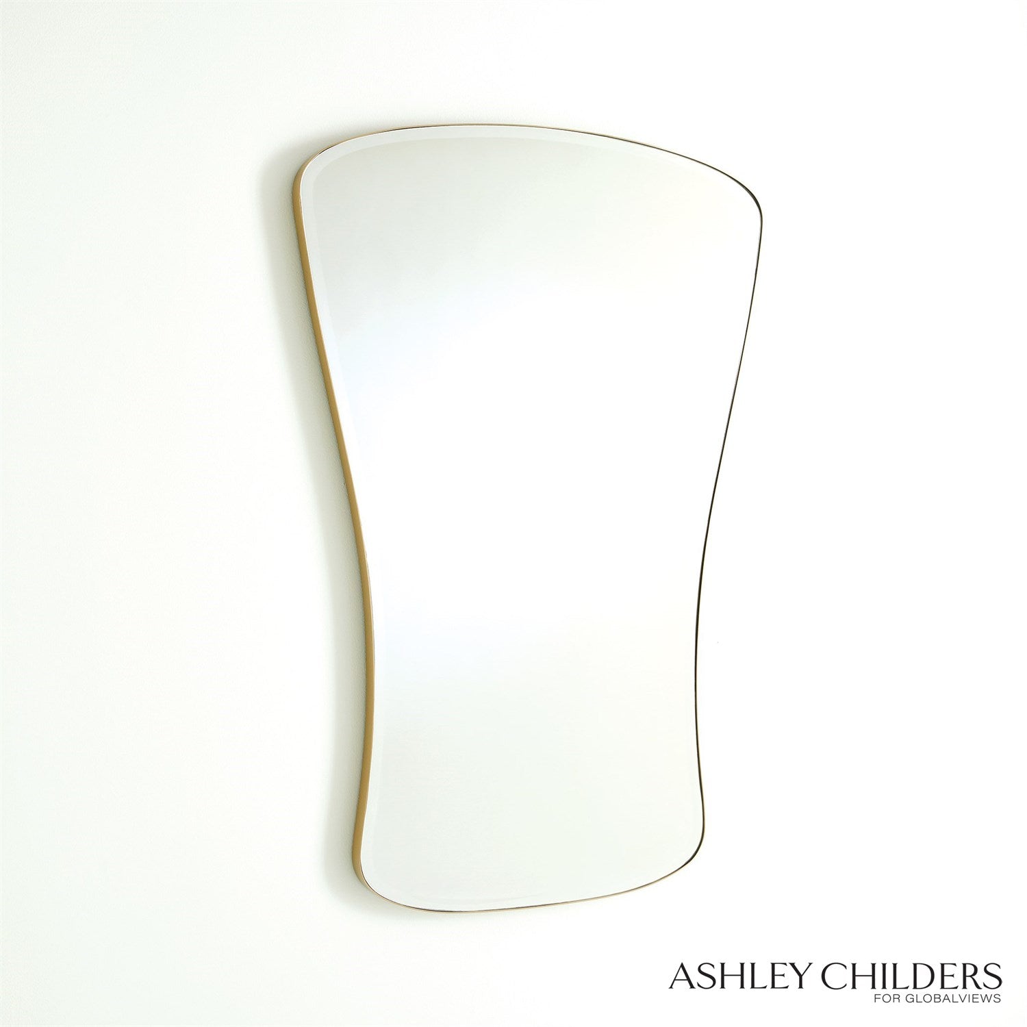 Global Views Key Mirror-Simple Satin Brass by Ashley Childers