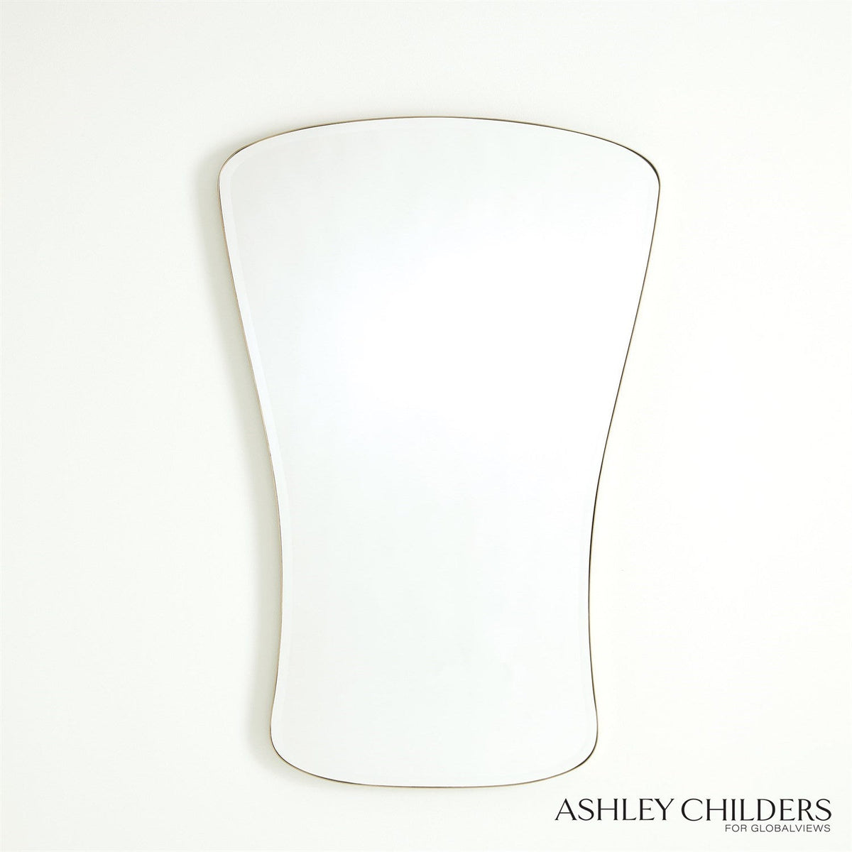 Global Views Simple Satin Brass Key Mirror