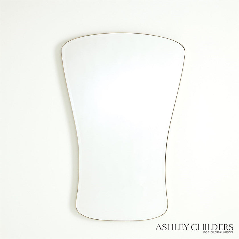 Global Views Simple Satin Brass Key Mirror