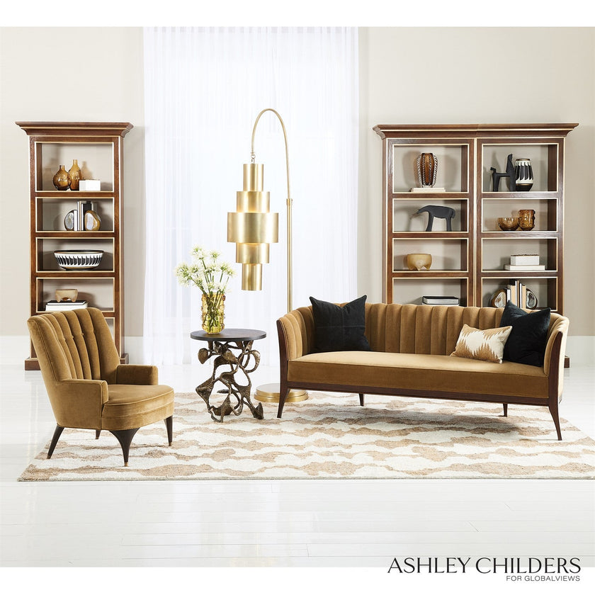 Global Views Dark Beige Ivory Monitor Rug
