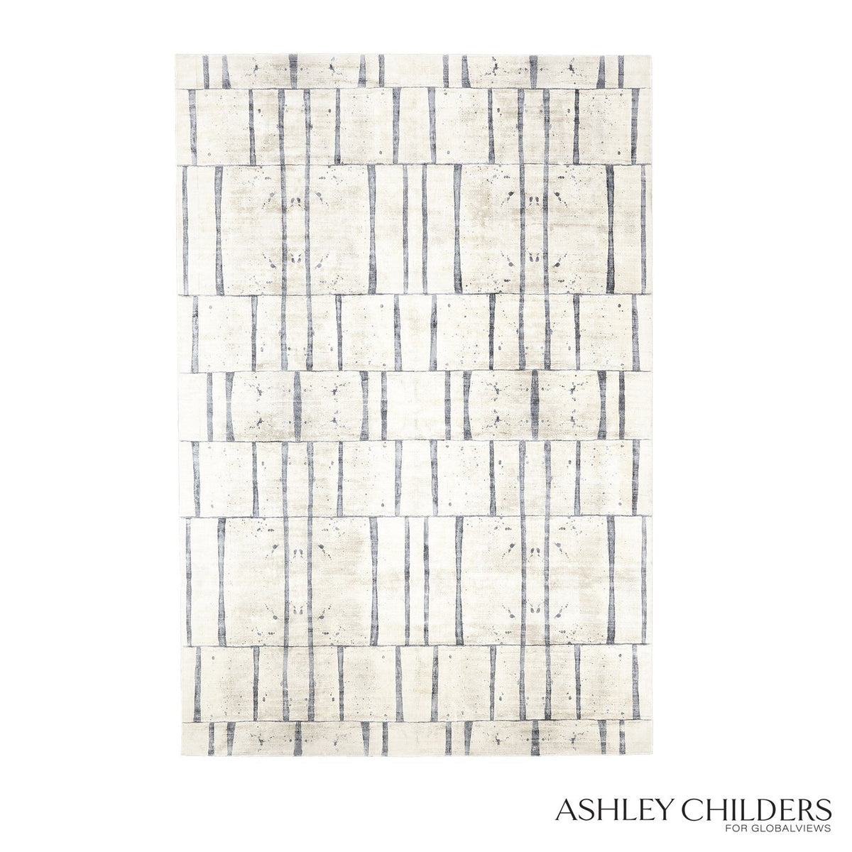 Global Views Blue Taupe Genome Rug by Ashley Childers