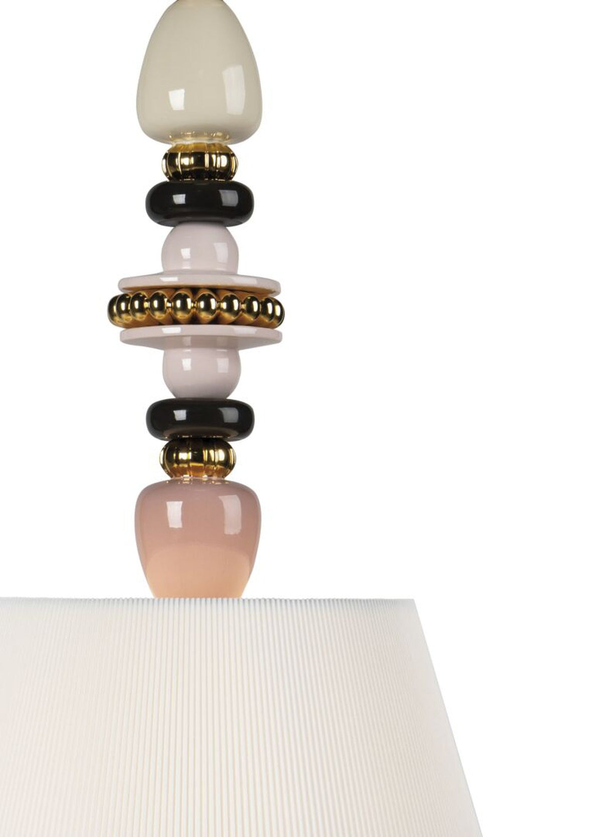 Lladro Firefly Ceiling Lamp Pink and Golden Luster (US)