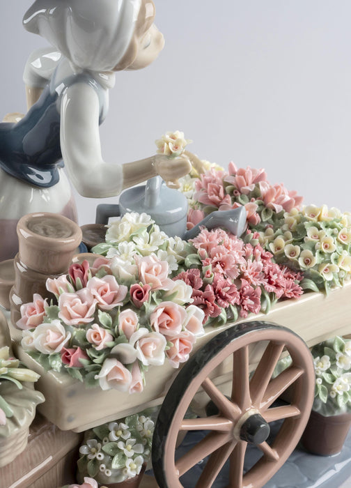 Lladro Flowers of The Season Woman Sculpture