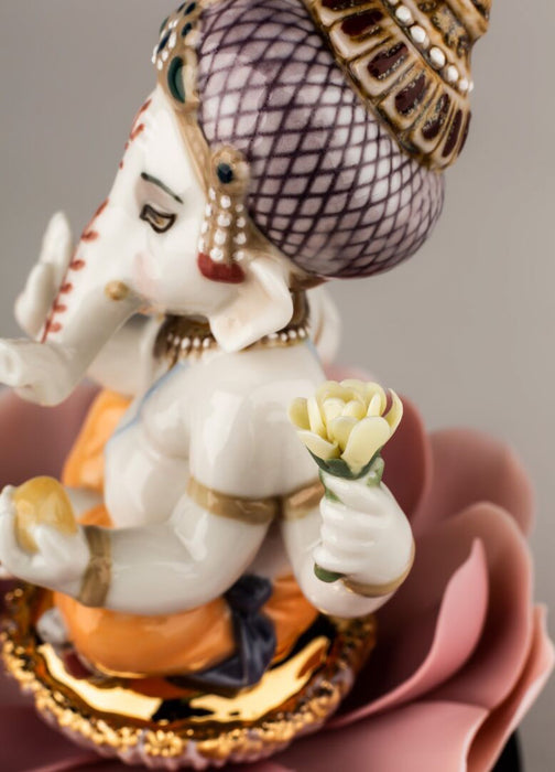 Lladro Padmasana Ganesha Figurine