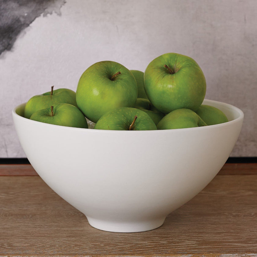 Global Views Matte White Palma Bowl