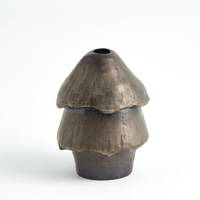 Global Views Primitive Mushroom Vase Bronze