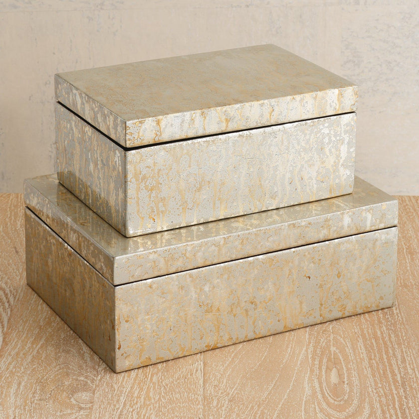 Global Views Silver Leaf Champagne Box