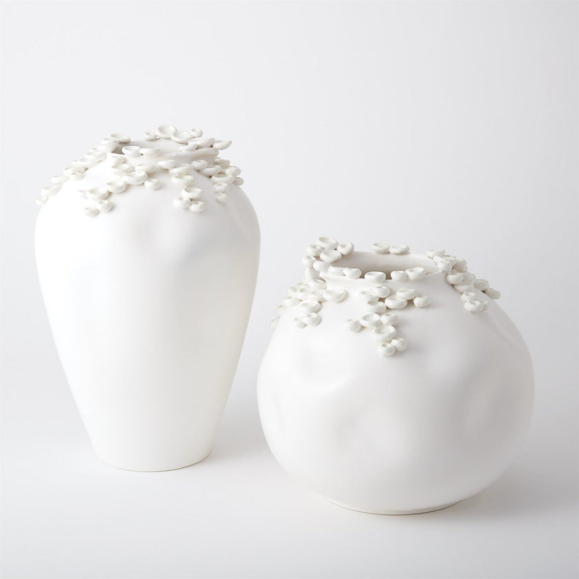 Global Views White Cascading Reef Vase