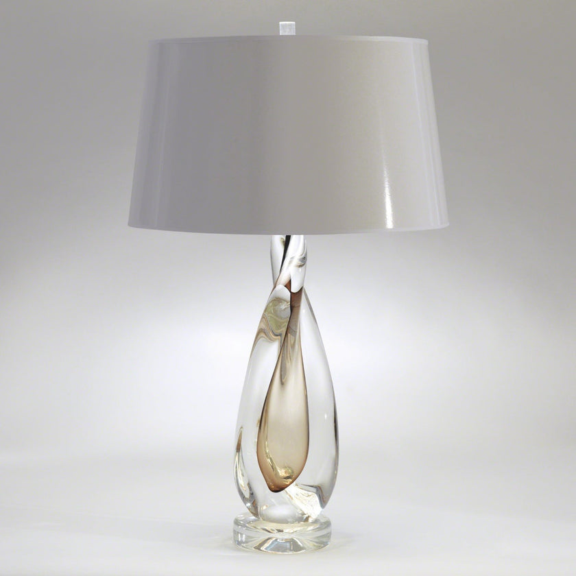 Global Views Ocean With Silk Shade Twist Lamp