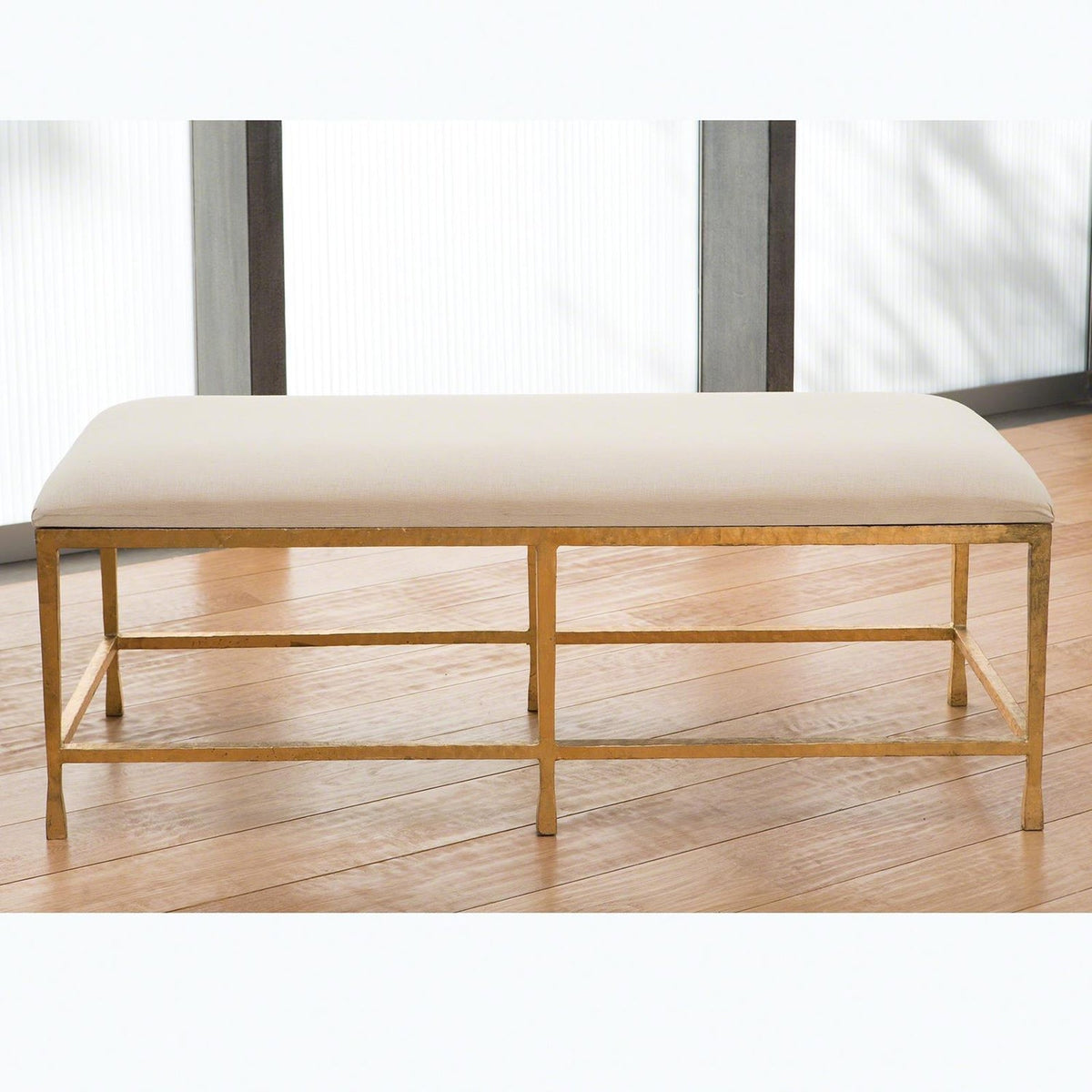 Global Views Muslin Cushion Quad Pod Bench