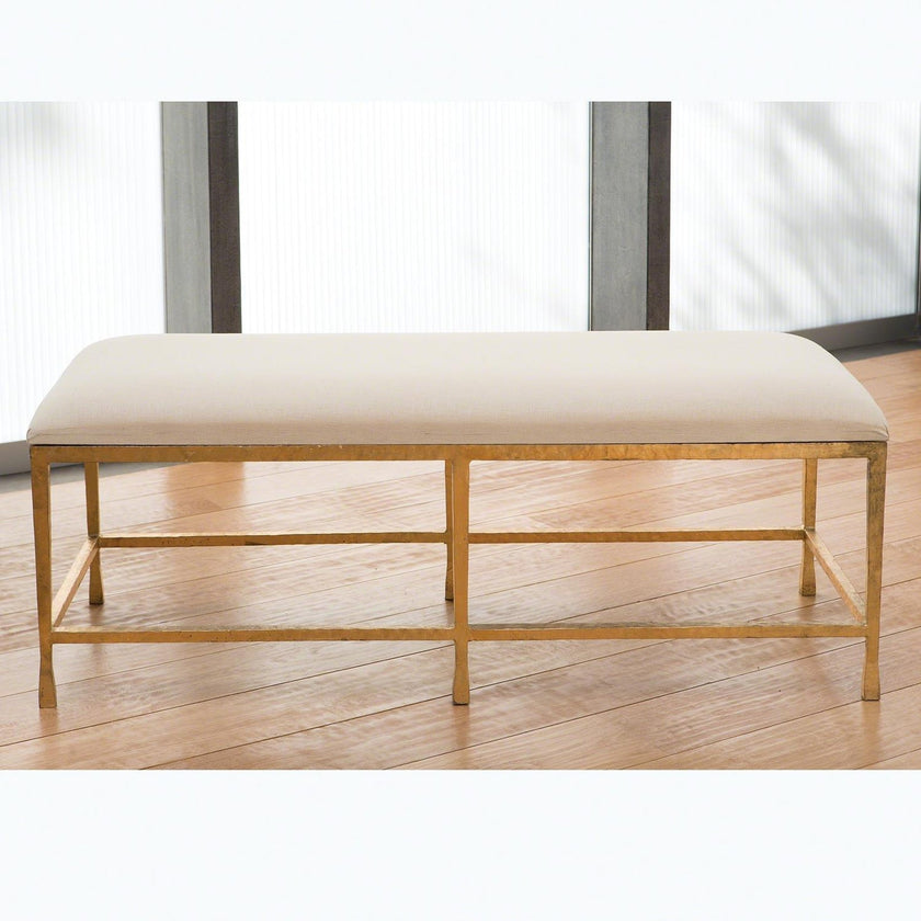 Global Views Muslin Cushion Quad Pod Bench