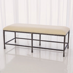 Global Views Muslin Cushion Quad Pod Bench