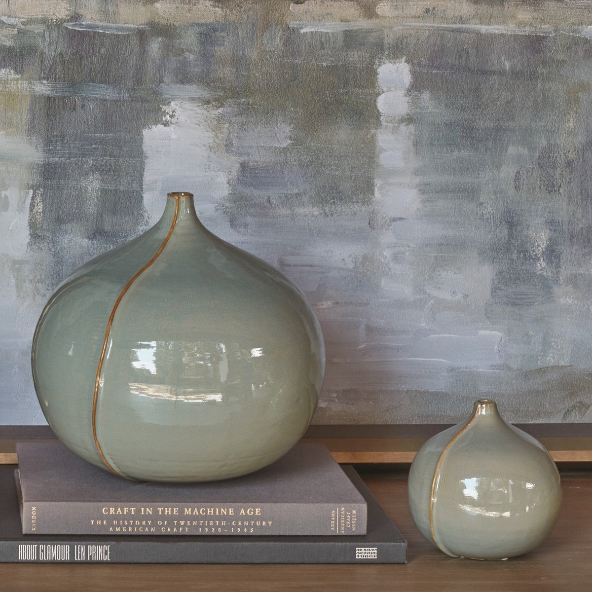 Global Views Blue Milo Vase